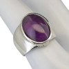 Amethyst Scrollwork Sterling Silver Ring
