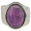 Amethyst Scrollwork Sterling Silver Ring