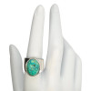Chrysocolla Scrollwork Sterling Silver Ring