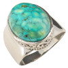 Chrysocolla Scrollwork Sterling Silver Ring