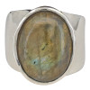 Labradorite Scrollwork Sterling Silver Ring