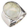 Prasiolite Scrollwork Sterling Silver Ring
