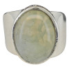 Prasiolite Scrollwork Sterling Silver Ring