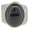 Black Onyx Scrollwork Sterling Silver Ring