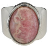 Rhodochrosite Scrollwork Sterling Silver Ring