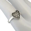Lattice Heart Sterling Silver Ring