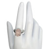 Rose Quartz Split Band Sterling Silver Ring
