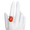 Handmade Faceted Red Onyx Sterling Silver Ring