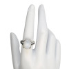Rainbow Moonstone Split Band Sterling Silver Ring