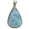 Handmade Larimar Teardrop Sterling Silver Pendant