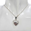 Engraved Heart Sterling Silver Locket Pendant