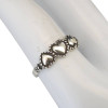 Sterling Silver Three Heart Ring