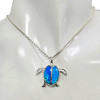 Opalite Turtle Sterling Silver Pendant