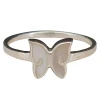 Mother-of-Pearl Butterfly Sterling Silver Ring