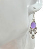 Amethyst Scrollwork Sterling Silver Hook Earrings