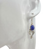 Lapis Scrollwork Sterling Silver Hook Earrings