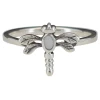 Mother of Pearl Sterling Silver Dragonfly Ring