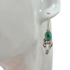 Malachite Scrollwork Sterling Silver Hook Earrings