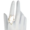 Mother of Pearl Sterling Silver Butterfly Ring
