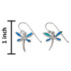 Opalite Marquise&Teardrop Dragonfly Sterling Silver Hook Earrings