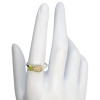 Faceted Peridot & Opal Two-Stone Sterling Silver Ring