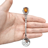 Cognac Amber Sterling Silver Spoon