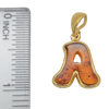Letter A Pendant Amber Gold Plated Silver Alphabet Collection