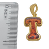 Amber Gold Plated Silver Alphabet Collection Letter T Pendant
