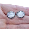 Moonstone Sterling Silver Stud Earrings