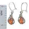 Cognac Amber Sterling Silver Earrings On Hooks
