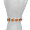Star Cognac Amber Silver Link Bracelet