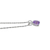 Amethyst Sterling Silver Twist Chain Set