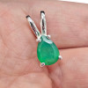 Faceted Green Onyx Sterling Silver Pendant