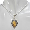 Faceted Tiger Eye Sterling Silver Necklace