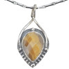 Faceted Tiger Eye Sterling Silver Necklace