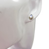 Faceted Moonstone Sterling Silver Stud Earrings