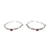 Carnelian Sterling Silver Hoop Earrings