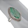 Faceted Malachite Sterling Silver Ring