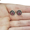 Garnet Silver Stud Earrings