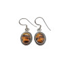 Tiger Eye Silver Hook Earrings