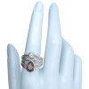 Faceted Garnet Sterling Silver Ring