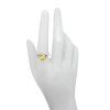 Citrine Amber Sterling Silver Ring