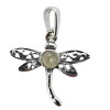 Dragonfly Citrine Amber Silver Pendant