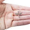 Dragonfly Citrine Amber Silver Pendant