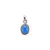 Blue Chalcedony Silver Pendant