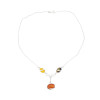 Multicolor Amber Sterling Silver Necklace (5472)