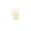 Chic Rectangle Butterscotch Amber Modern Design Adjustable Ring
