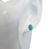 Howlite Stud Silver Earrings