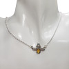 Bee Citrine¬†Amber Silver Necklace