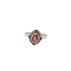 Faceted Garnet Silver Ring